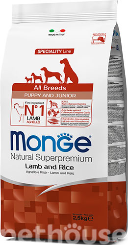 Monge Speciality Line Puppy & Junior All Breeds Lamb and Rice