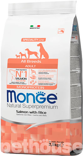 Monge Speciality Line Dog Adult All Breeds Salmon and Rice