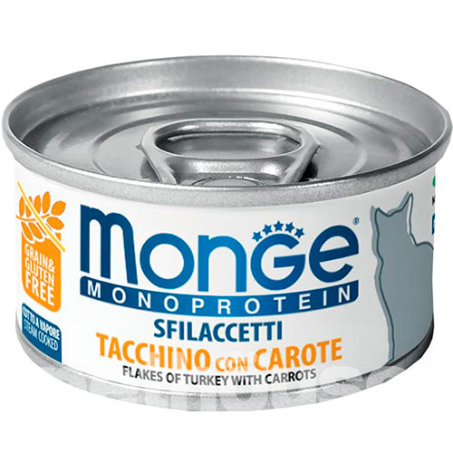 Monge Monoprotein Cat Solo Flakes of Turkey with Carrots