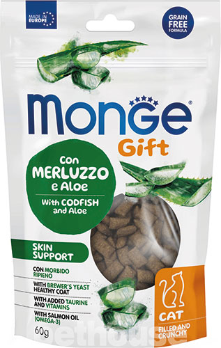 Monge Gift Cat Skin Support Лакомство с треской и алоэ для кошек