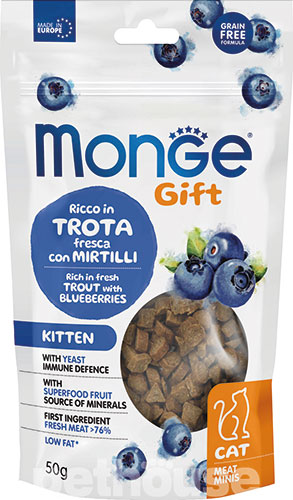 Monge Gift Kitten Лакомство с форелью и черникой для котят