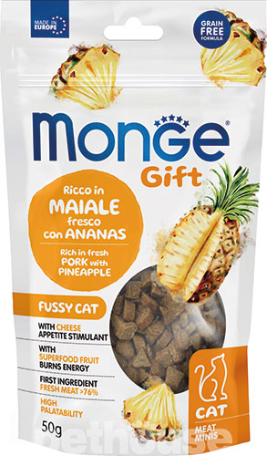 Monge Gift Fussy Cat Ласощі зі свининою і ананасом для котів