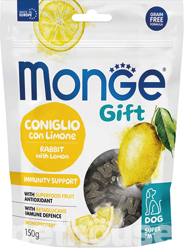 Monge Gift Dog Immunity Support Ласощі з кроликом і лимоном для собак
