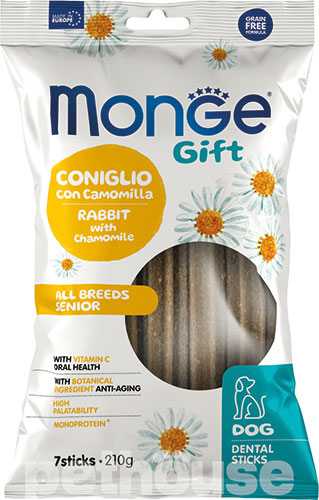 Monge Gift Dog All Breeds Senior Ласощі з кроликом і ромашкою для собак