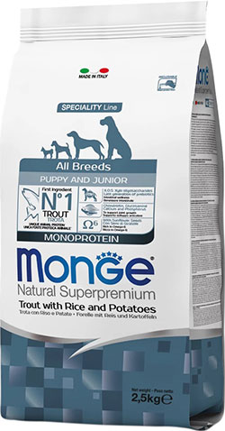 Monge Speciality Line Puppy & Junior All Breeds Trout and Rice сухий ...