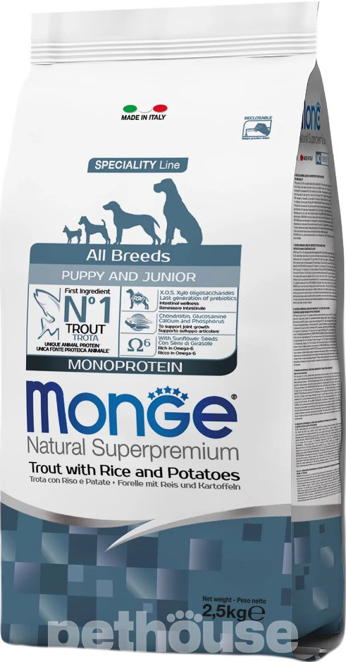 Monge Speciality Line Puppy & Junior All Breeds Trout and Rice