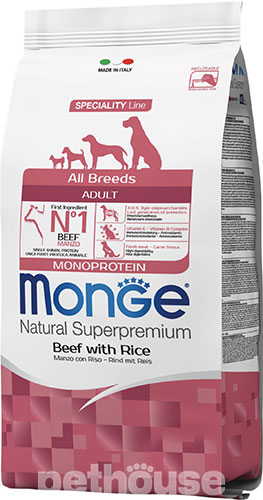 Monge Speciality Line Dog Adult All Breeds Monoprotein Beef with Rice