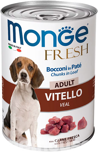 Monge Fresh Dog Adult Veal Cans