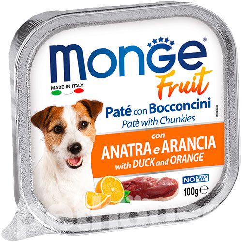 Monge Fruit Dog Adult with Duck and Orange
