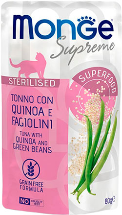 Monge Supreme Sterilised Cat Tuna with Quinoa and Green Beans