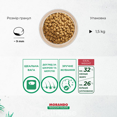 Morando Tradizioni Mini Ideal Weight with Beef, Peas and Beet Pulp Morando Tradizioni Mini Ideal Weight with Beef, Peas and Beet Pulp