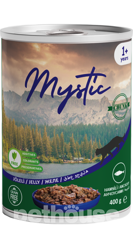 Mystic Кусочки с анчоусами в желе для кошек