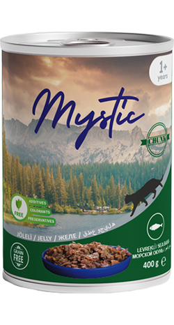 Mystic Шматочки з морським окунем в желе для котів