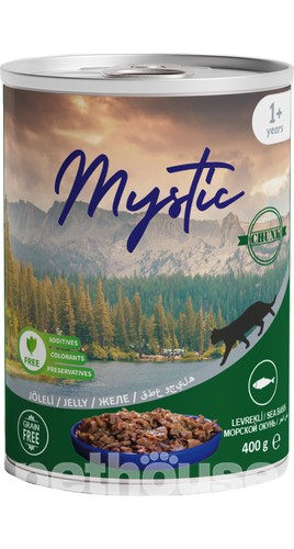 Mystic Кусочки с морским окунем в желе для кошек