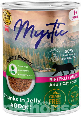Mystic Шматочки з яловичиною в желе для котів Mystic Шматочки з яловичиною в желе для котів