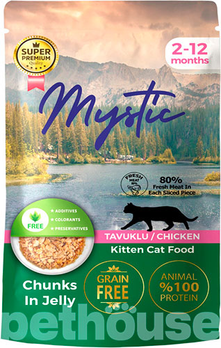 Mystic Шматочки з куркою в желе для кошенят, пауч Mystic Шматочки з куркою в желе для кошенят, пауч