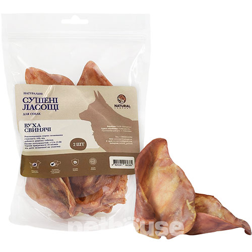 Natural Вуха свинячі для собак Natural Вуха свинячі для собак