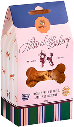 Natural Печиво з оселедцем, яблуком і розмарином для собак