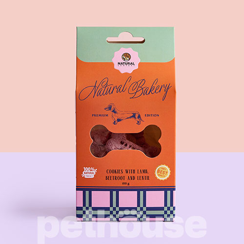 Natural Печенье с бараниной, свеклой и чечевицей для собак