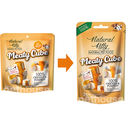 Natural Kitty Meaty Cube Chicken & Pumpkin