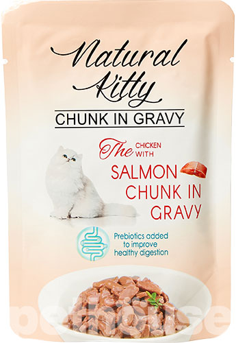 Natural Kitty Chunk in Gravy Chicken with Salmon