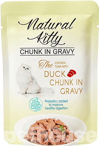Natural Kitty Chunk in Gravy Chicken, Tuna with Duck
