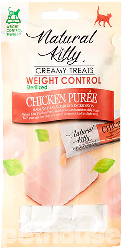 Natural Kitty Functional Creamy Treat Weight Control Кремові ласощі з куркою для котів