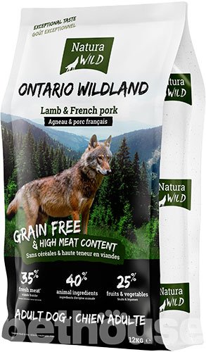 Natura Wild Ontario Wildland Adult Dog Lamb & French Pork