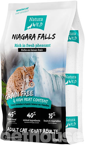 Natura Wild Niagara Falls Adult Sensitive Cat Rich in Pheasant meat