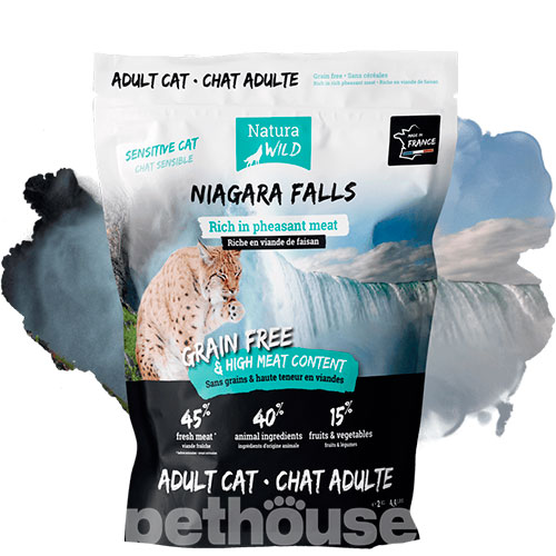 Natura Wild Niagara Falls Adult Sensitive Cat Rich in Pheasant meat