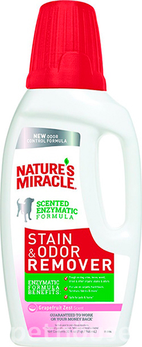 Nature's Miracle Dog Stain & Odor Remover, раствор с ароматом грейпфрута