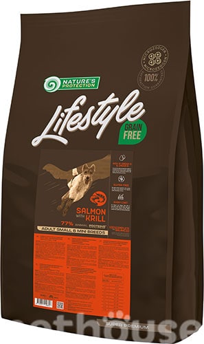 Nature's Protection Lifestyle Grain Free Salmon with Krill Adult Small and Mini Breeds, фото 2