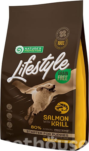 Nature's Protection Lifestyle Grain Free Salmon with Krill Starter For Puppies
