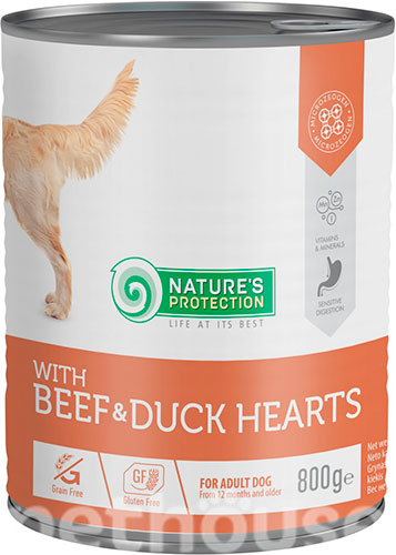 Nature's Protection Dog Adult Beef & Duck Hearts
