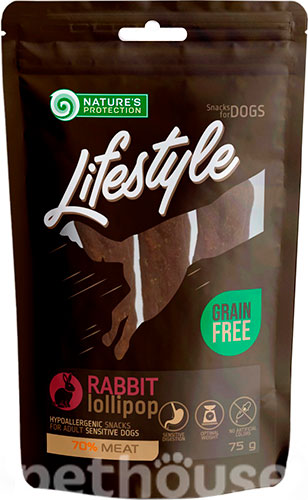 Nature's Protection Lifestyle Dog Snacks Rabbit Lollipop