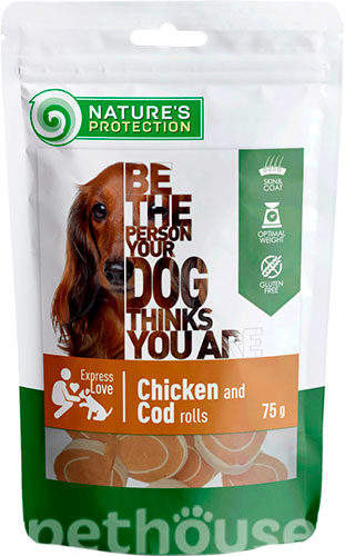 Nature's Protection Dog Snacks Chicken And Cod Rolls