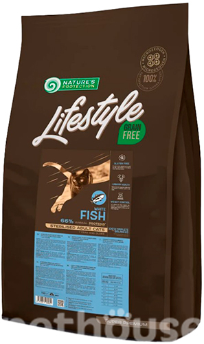 Nature's Protection Lifestyle Grain Free Cat Adult Sterilised White Fish   , фото 2