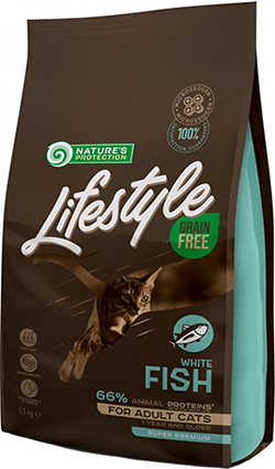 Nature's Protection Lifestyle Grain Free Cat Adult White Fish