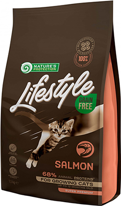 Nature's Protection Lifestyle Grain Free Cat Kitten Salmon