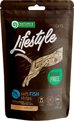 Nature's Protection Lifestyle Cat Snacks Soft Fish Strips