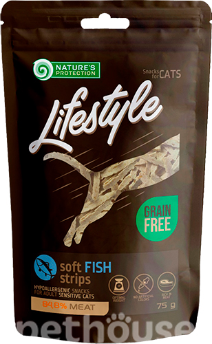 Nature's Protection Lifestyle Cat Snacks Soft Fish Strips