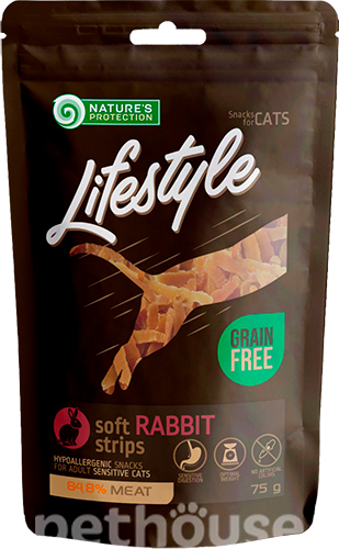 Nature's Protection Lifestyle Cat Snacks Soft Rabbit Strips