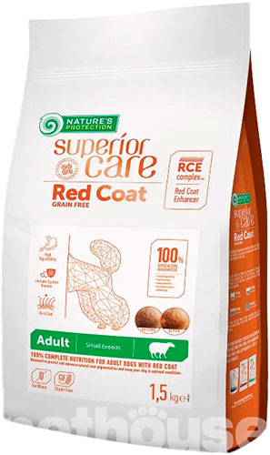 Nature's Protection Superior Care Dog Red Coat Grain Free Adult Small Breeds Lamb