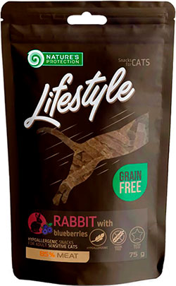 Nature's Protection Lifestyle Cat Snacks With Rabbit And Blueberries