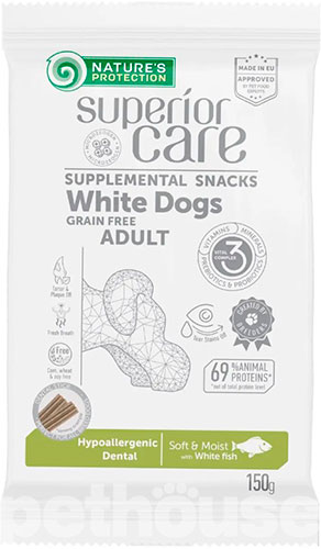 Nature's Protection Superior Care White Dogs Hypoallergenic Dental With White Fish