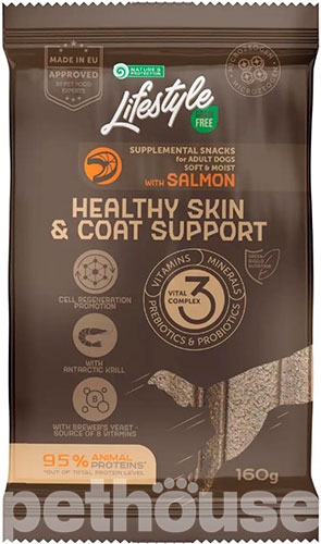 Nature's Protection Lifestyle Dog Snacks Healthy Skin & Coat Support With Salmon