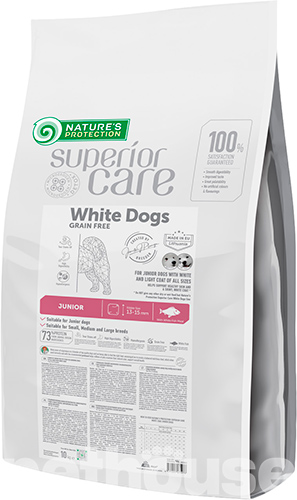 Nature's Protection Superior Care White Dogs Grain Free White Fish Junior All Sizes, фото 2