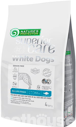 Nature's Protection Superior Care White Dogs Grain Free White Fish All Sizes and Life Stages