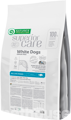 Nature's Protection Superior Care White Dogs Grain Free White Fish All Sizes and Life Stages, фото 2