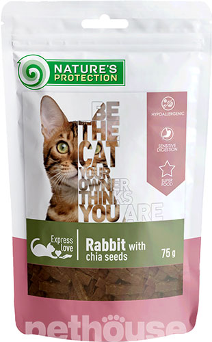 Nature's Protection Cat Snacks Rabbit With Chia Seeds